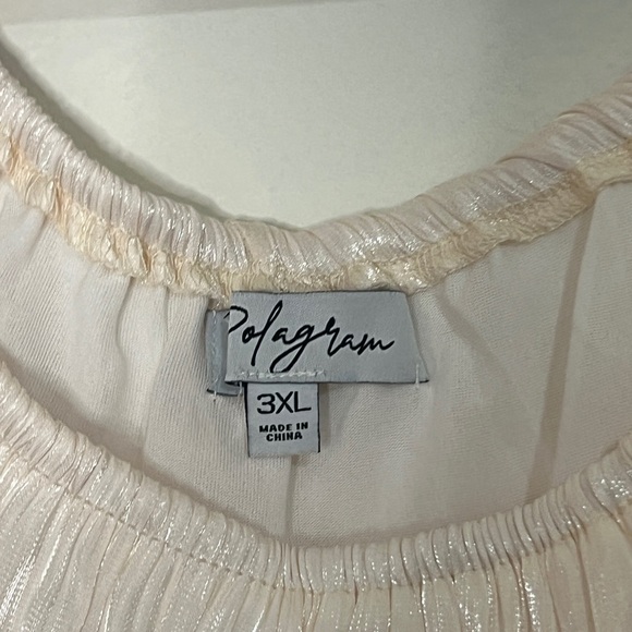 Baltic Born sparkling top in cream size 3x - Picture 3 of 6